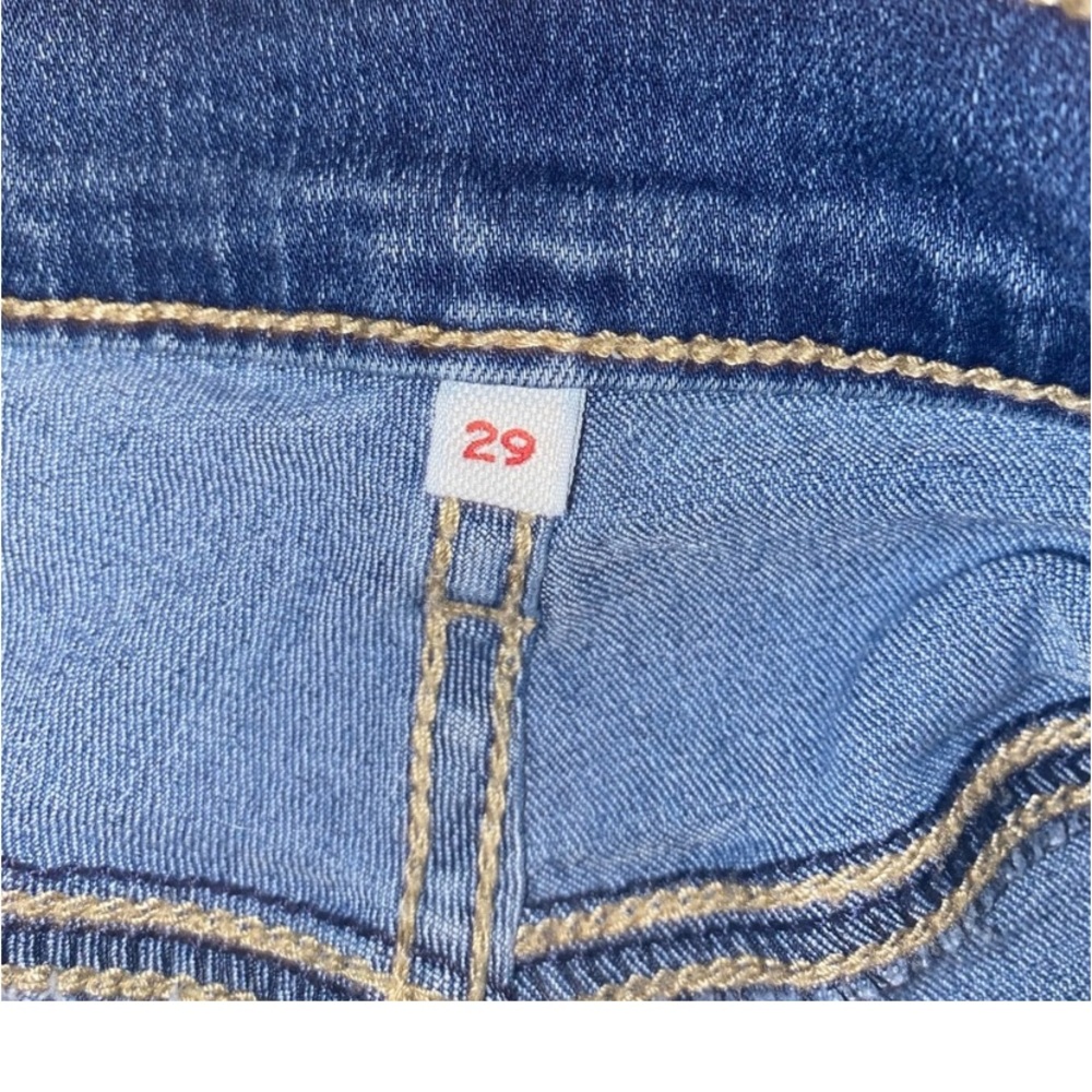 Levi’s Vintage Soft Jean Shorts Floral Stitch Detail Mid Rise Sz 29 - Picture 5 of 11